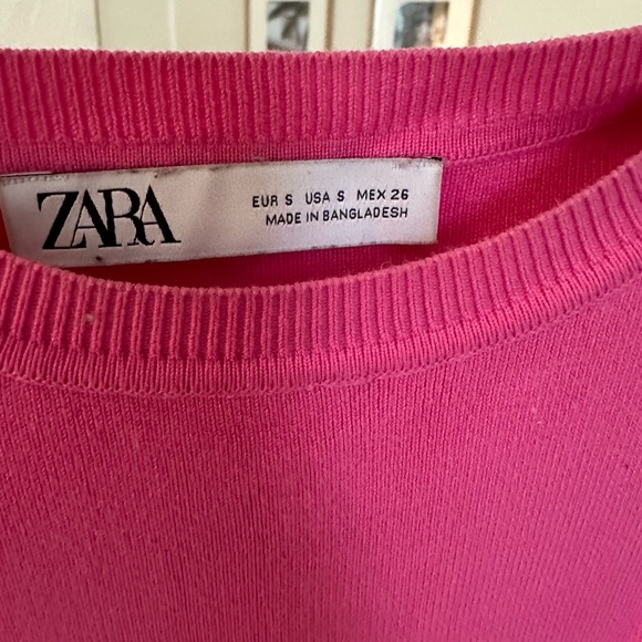 Zara Fuchsia Knit Crop Top Tank - Picture 4 of 4